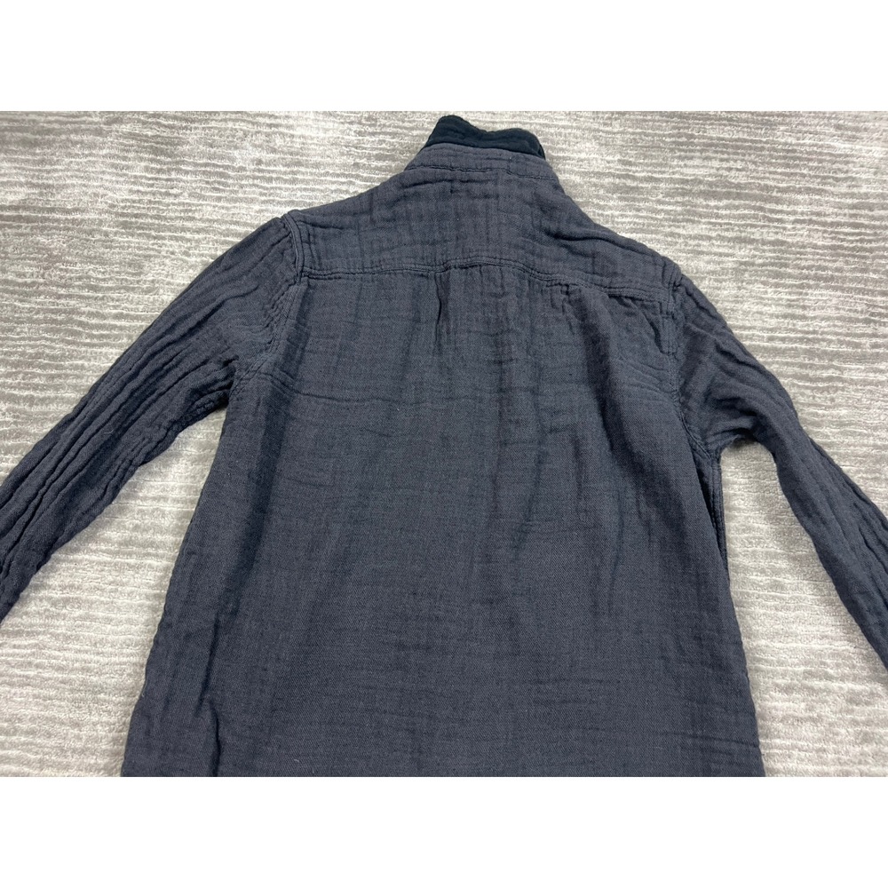 Carbon 2 Cobalt Shirt Mens Large Gray Button Up Knit Cotton Long Sleeve - Picture 10 of 11